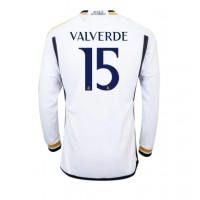 Fotballdrakt Herre Real Madrid Federico Valverde #15 Hjemmedrakt 2023-24 Langermet